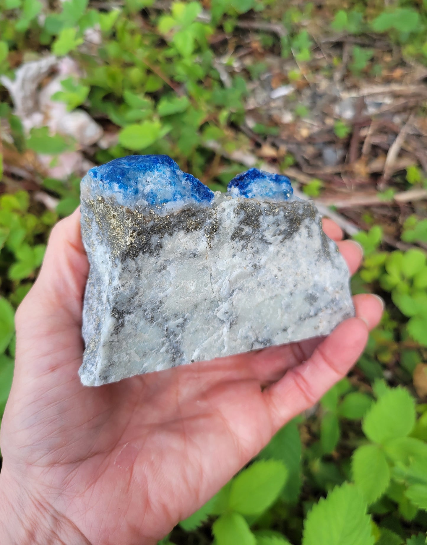 Afghanite, Lazulite, and Pyrite from Pakistan