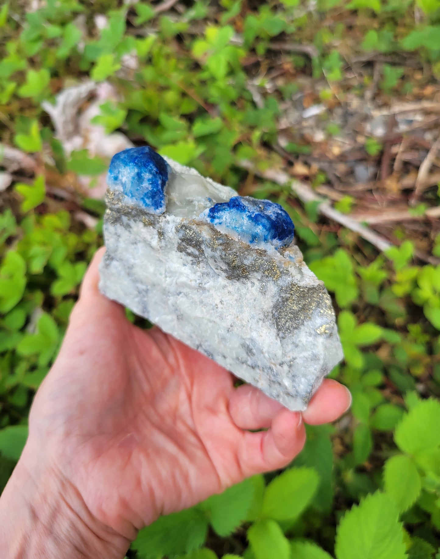 Afghanite, Lazulite, and Pyrite from Pakistan