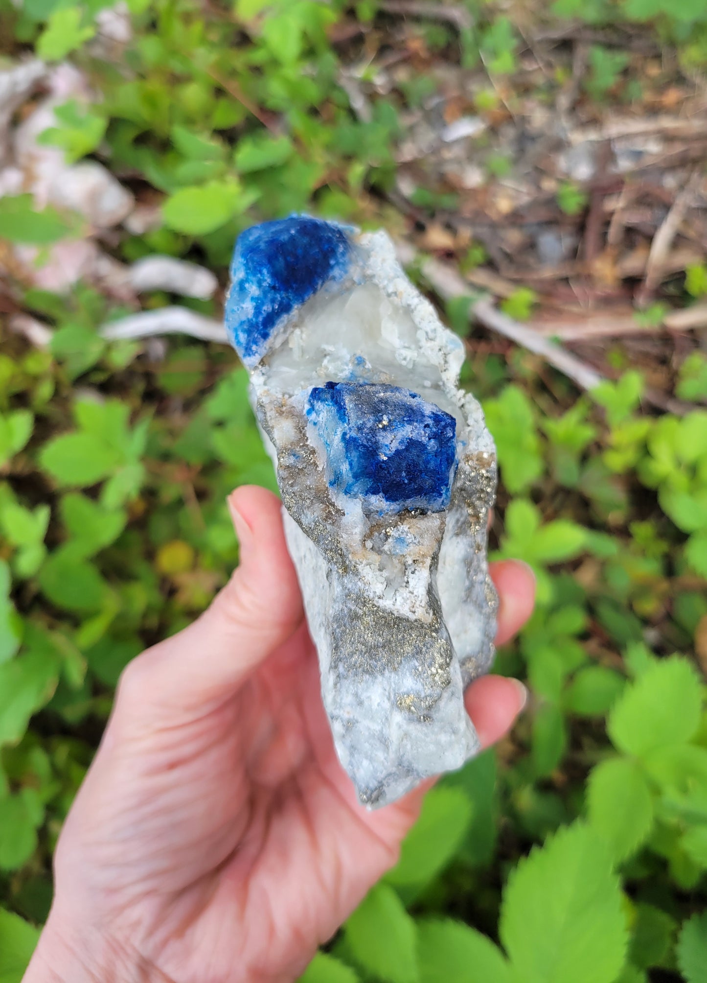 Afghanite, Lazulite, and Pyrite from Pakistan