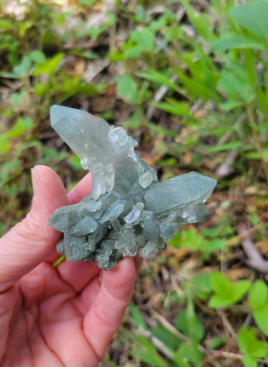 Himalayan Quartz Cluster with Rutile and Clinochlore from Himachal Pradesh, India