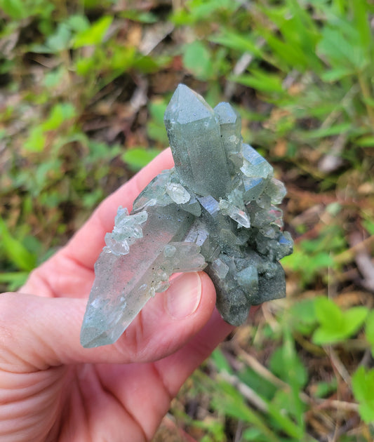 Himalayan Quartz Cluster with Rutile and Clinochlore from Himachal Pradesh, India