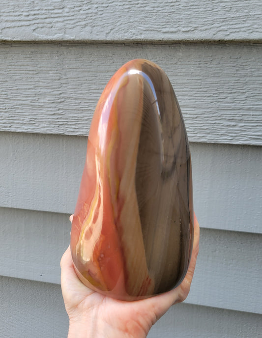 Polychrome Jasper Free Form Sculpture from Madagascar