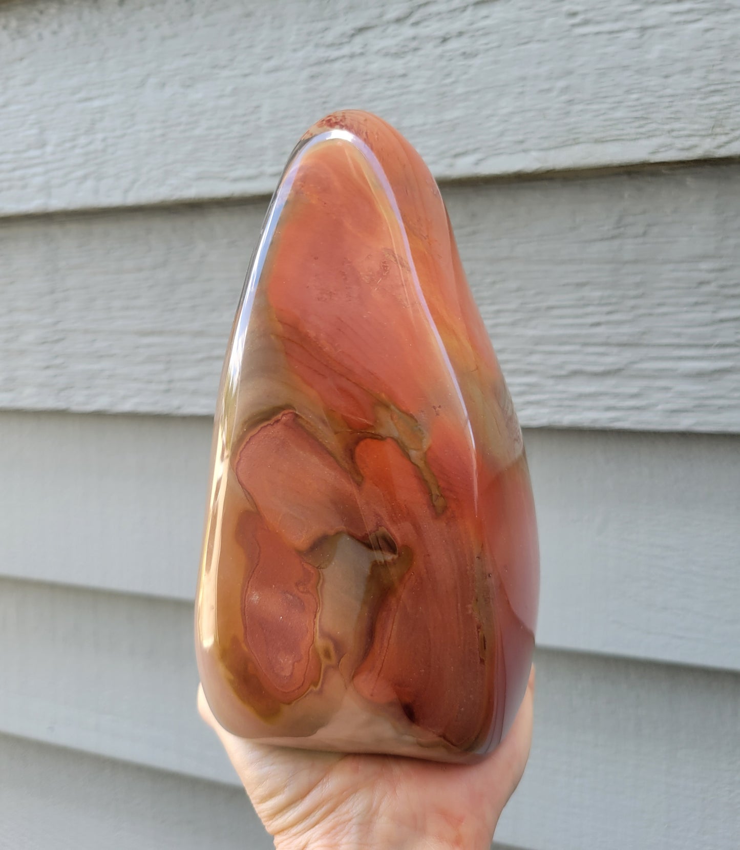 Polychrome Jasper Free Form Sculpture from Madagascar