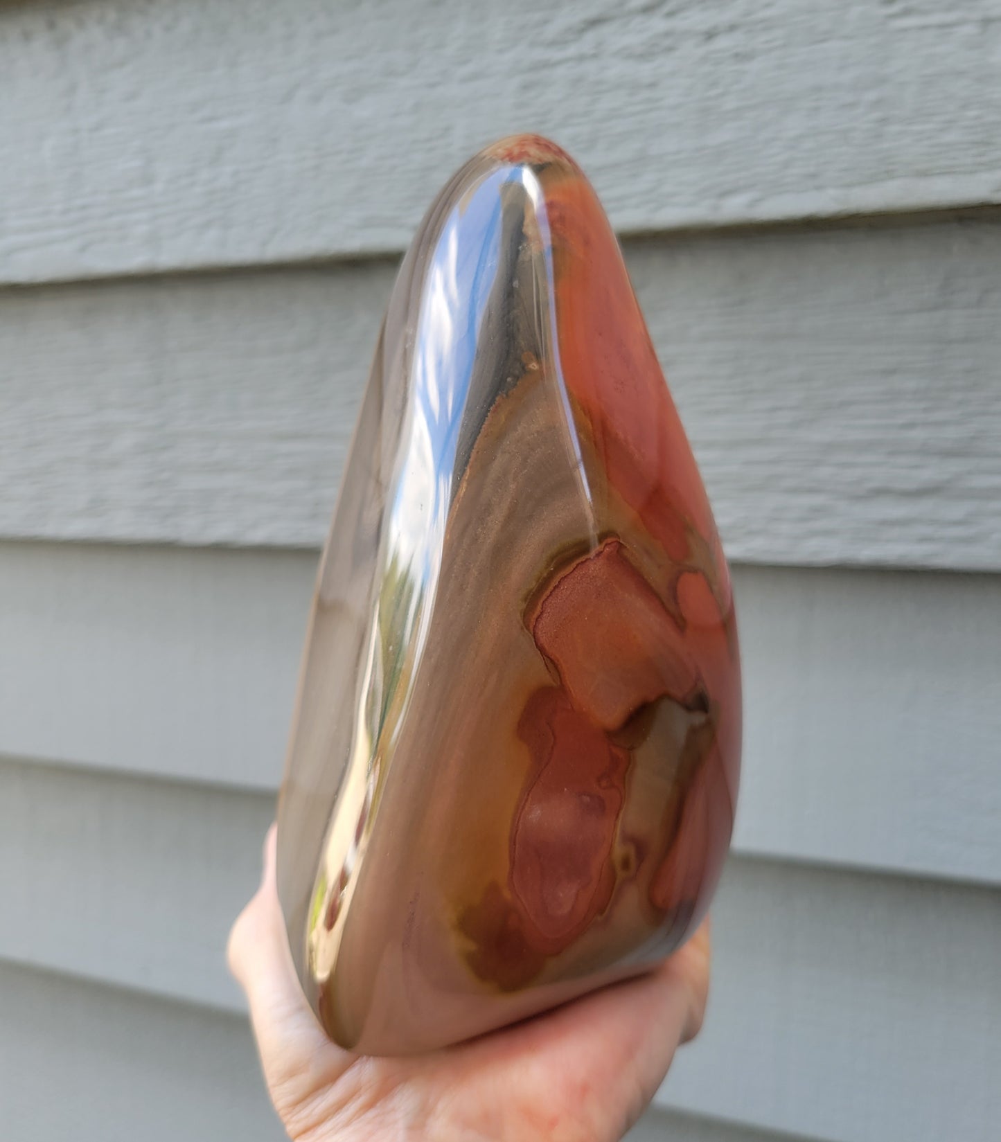 Polychrome Jasper Free Form Sculpture from Madagascar