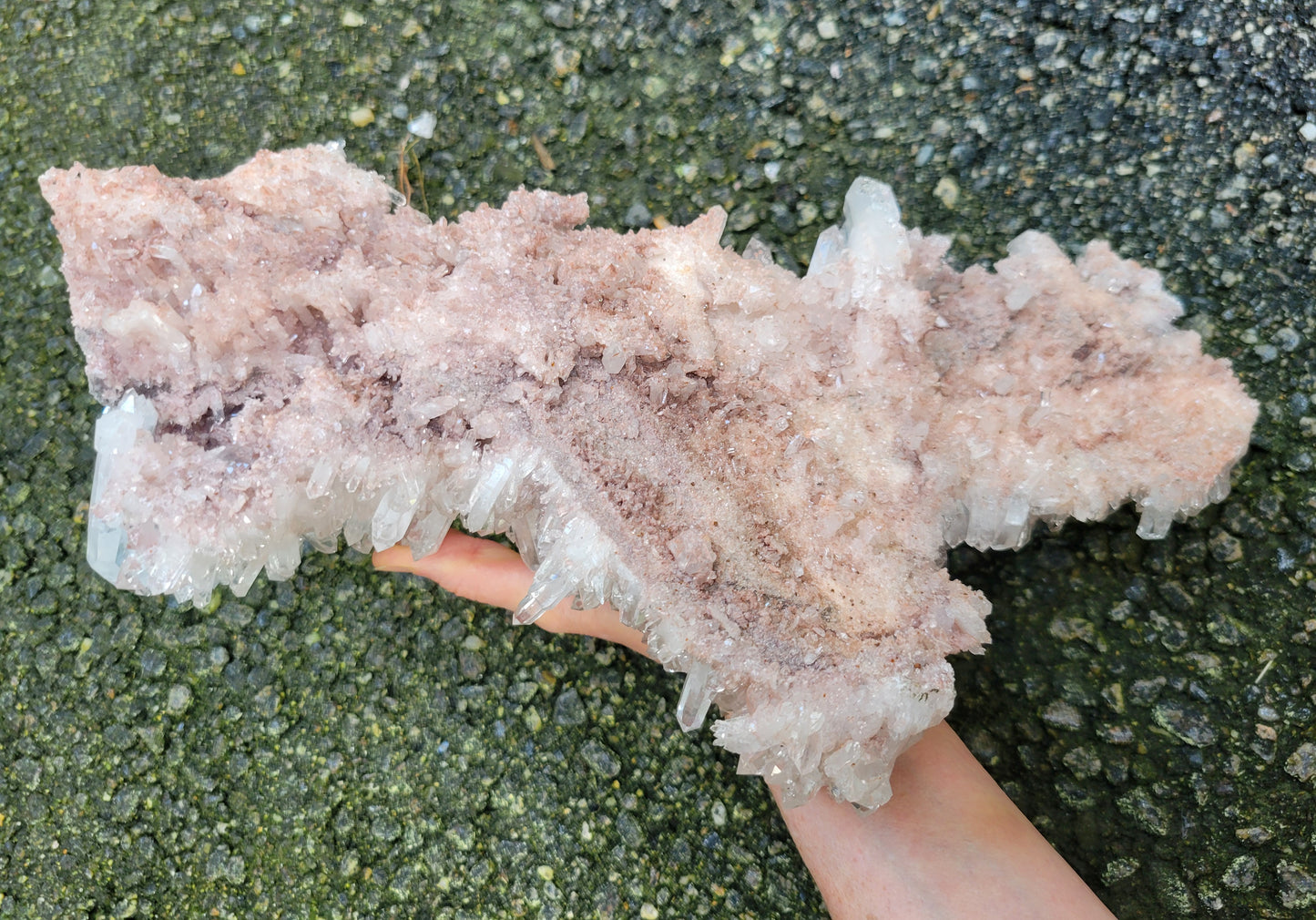 Pink Quartz Cluster from Santander, Colombia