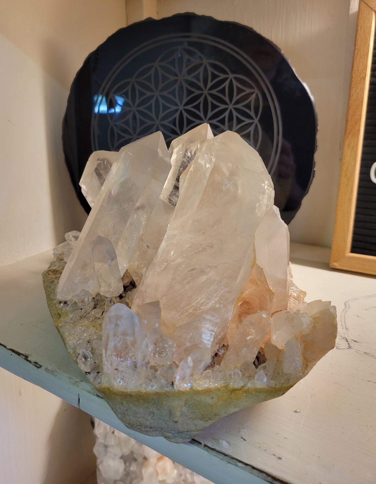 Himalayan Rutilated Samadhi Quartz Cluster from India