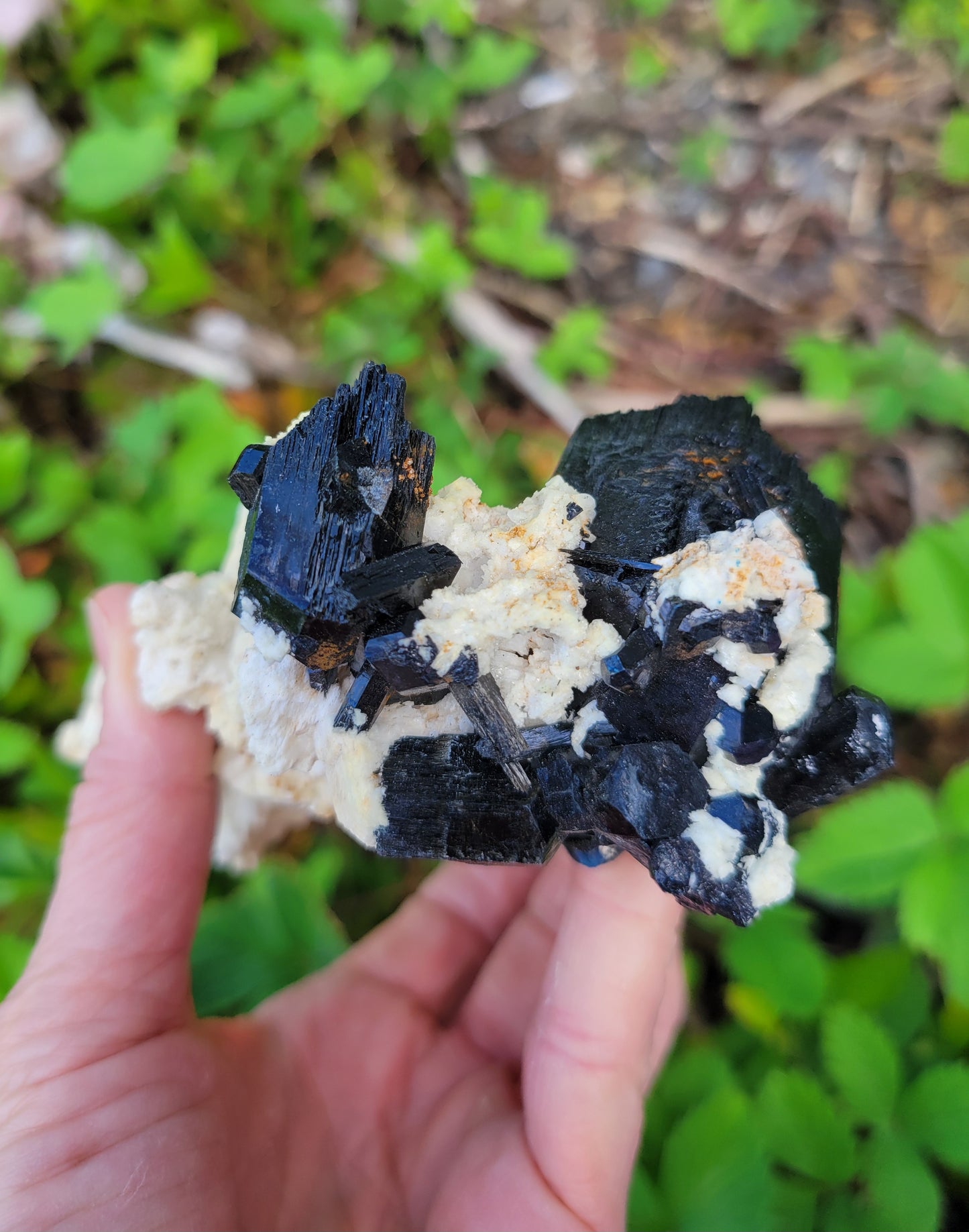 Black Tourmaline on Feldspar from Erongo, Namibia