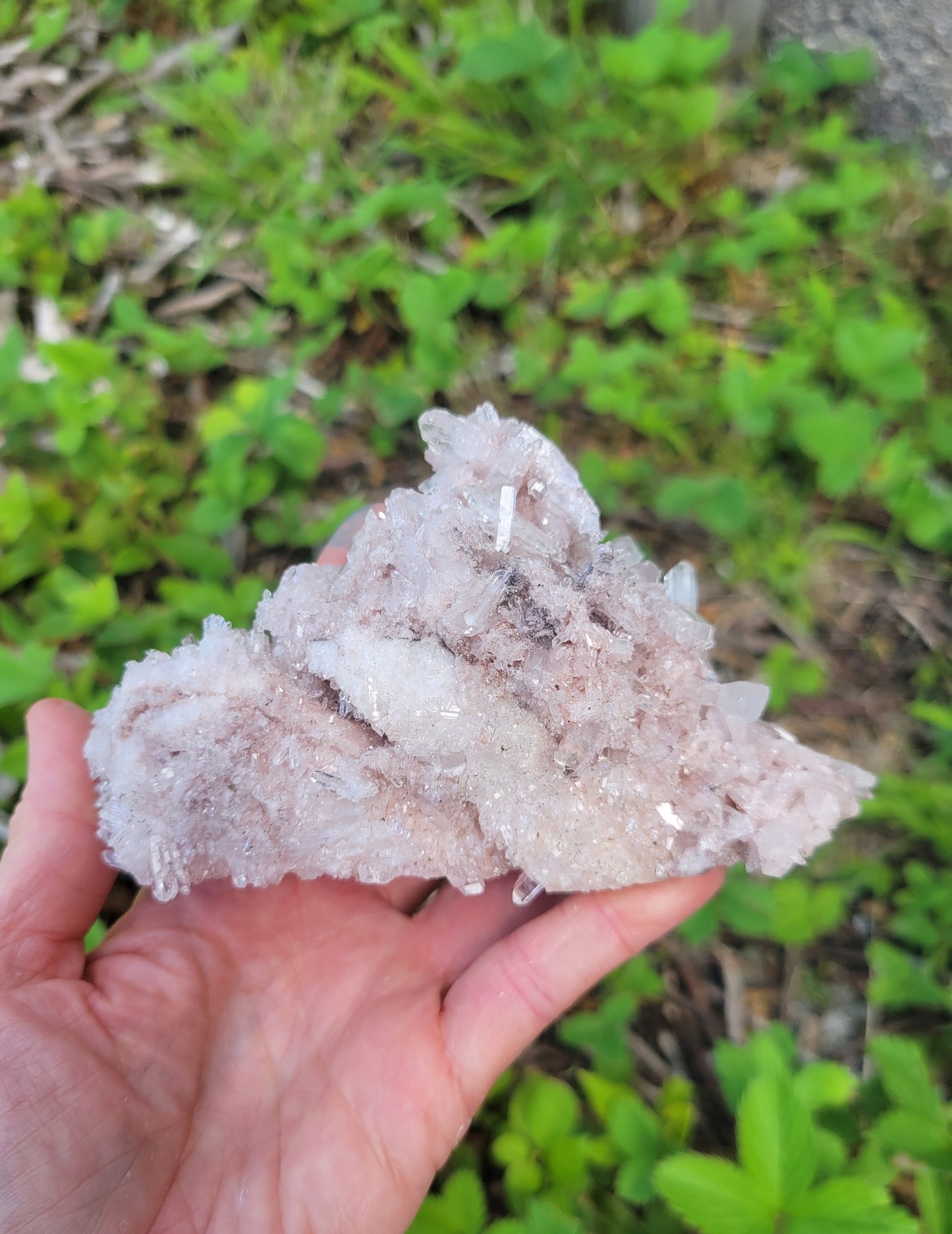 Pink Quartz Cluster from Santander, Colombia