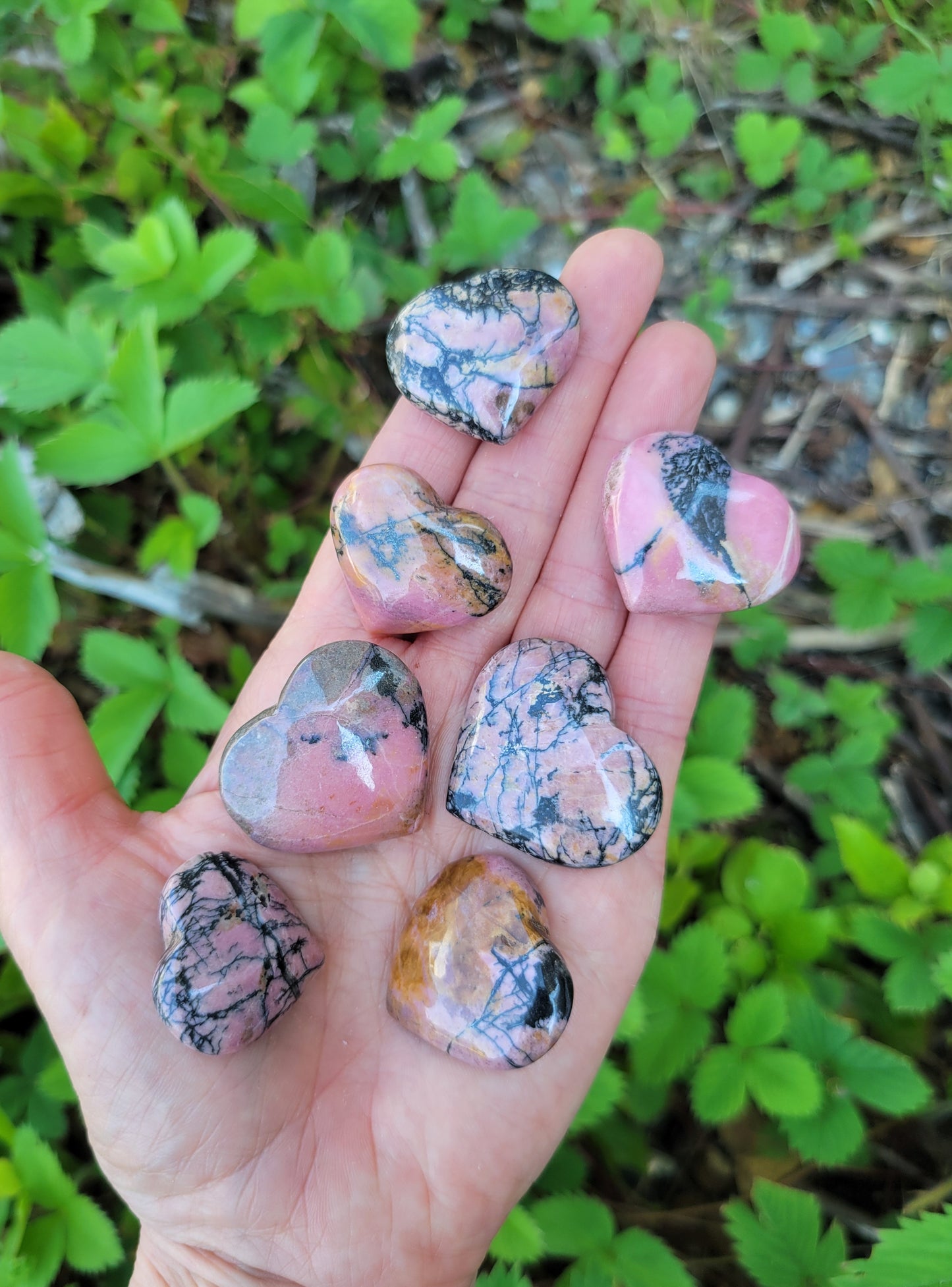 Rhodonite Heart from Pakistan