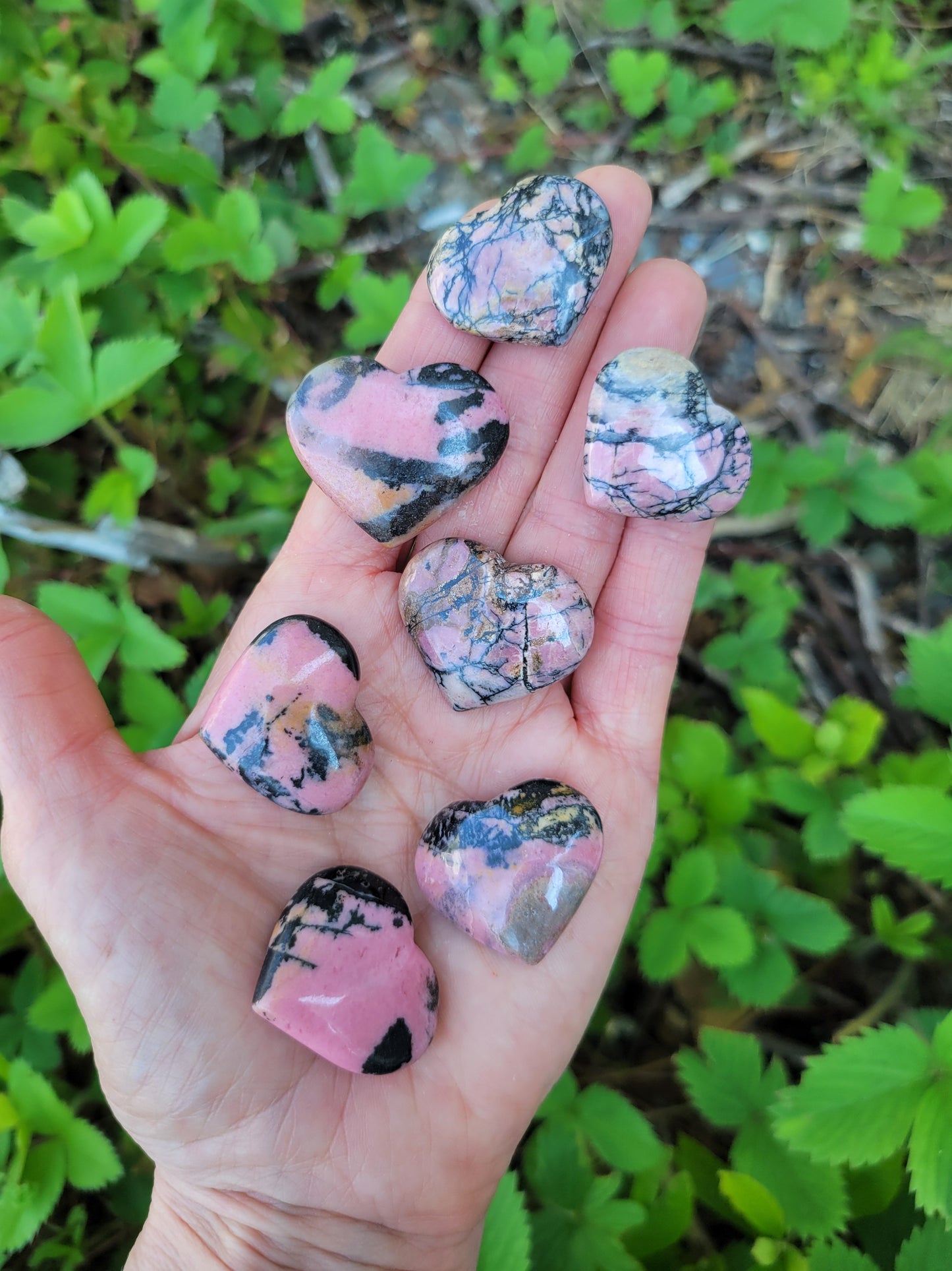 Rhodonite Heart from Pakistan