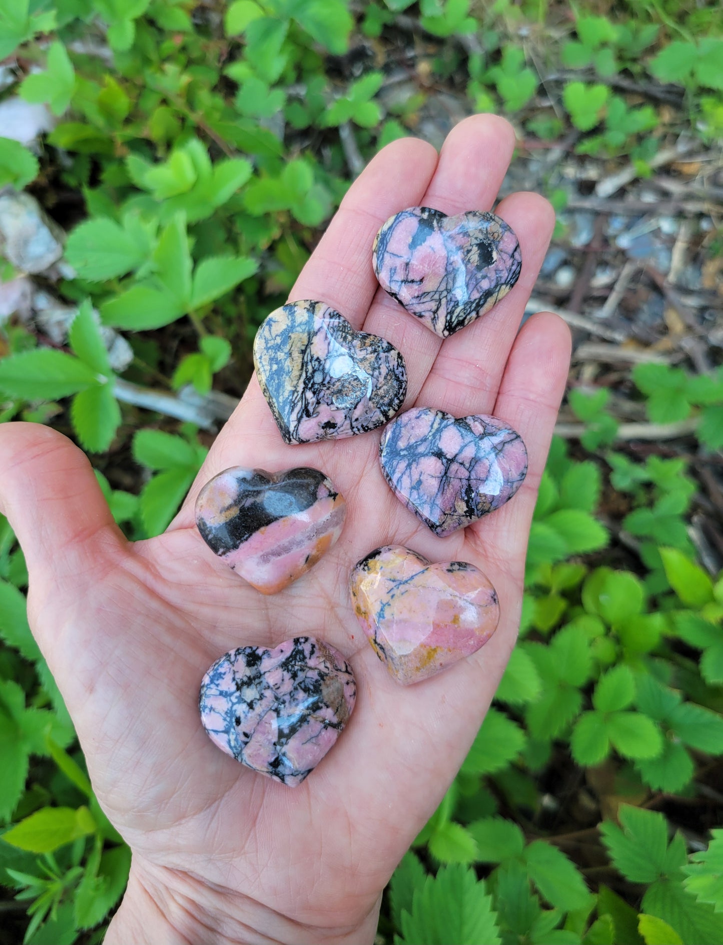 Rhodonite Heart from Pakistan