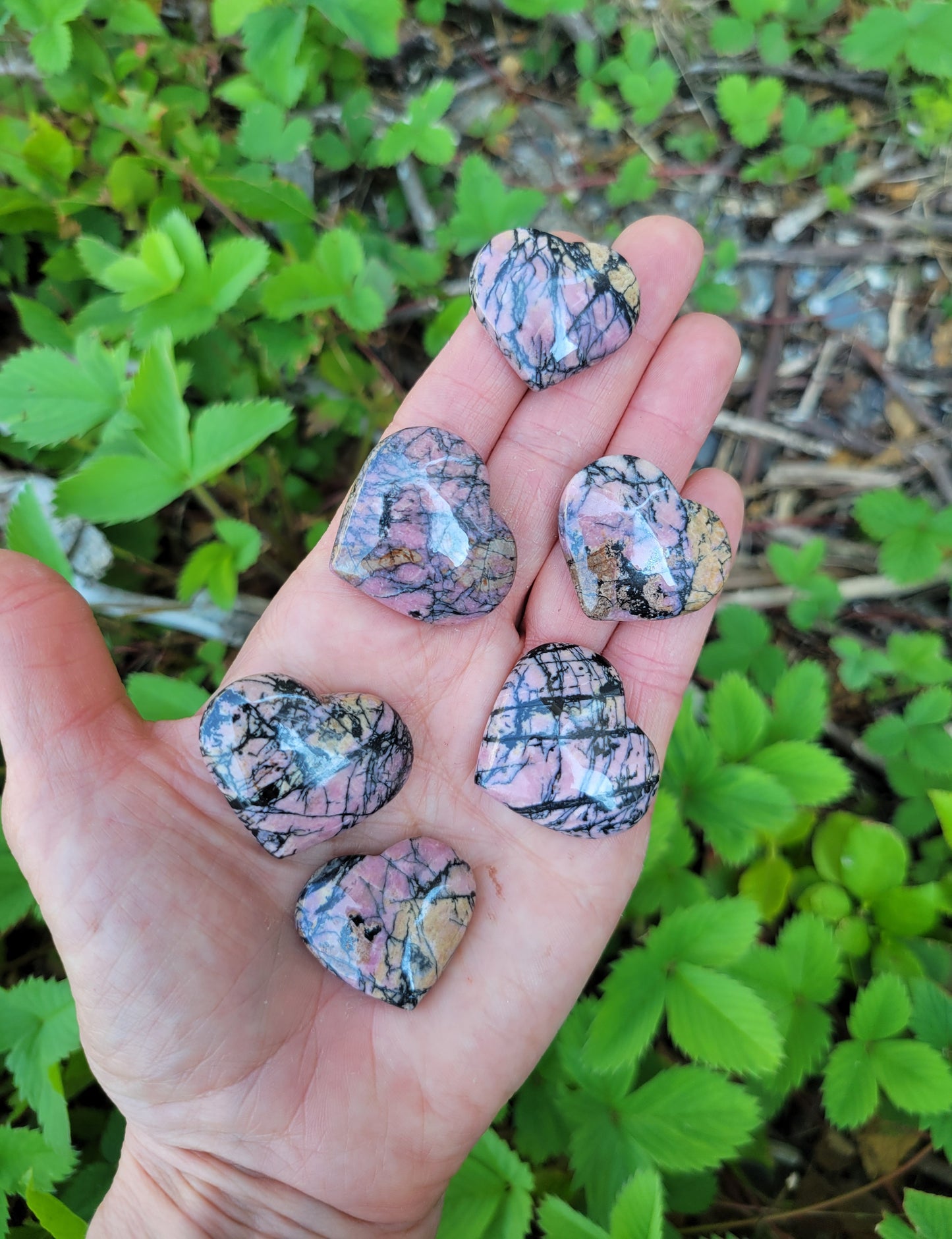 Rhodonite Heart from Pakistan