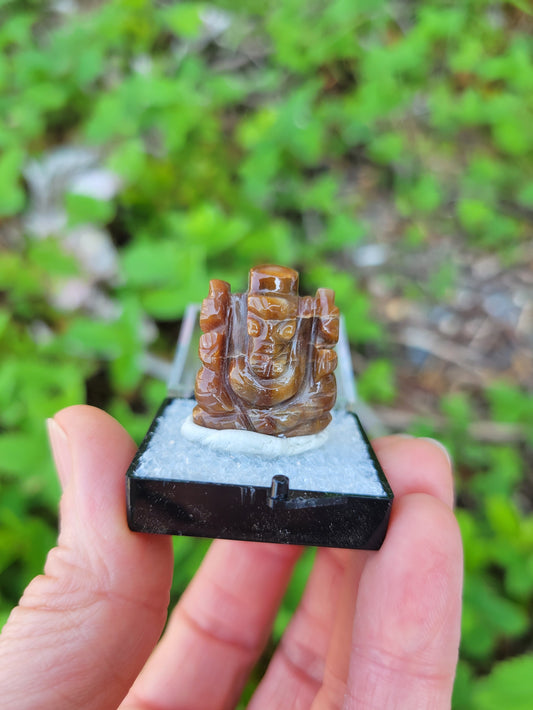 Petrified Wood Ganesh from India