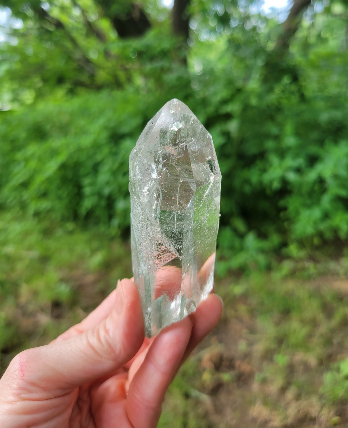 Himalayan Cathedral Quartz with Clinochlore Phantom from Himachal Pradesh, India