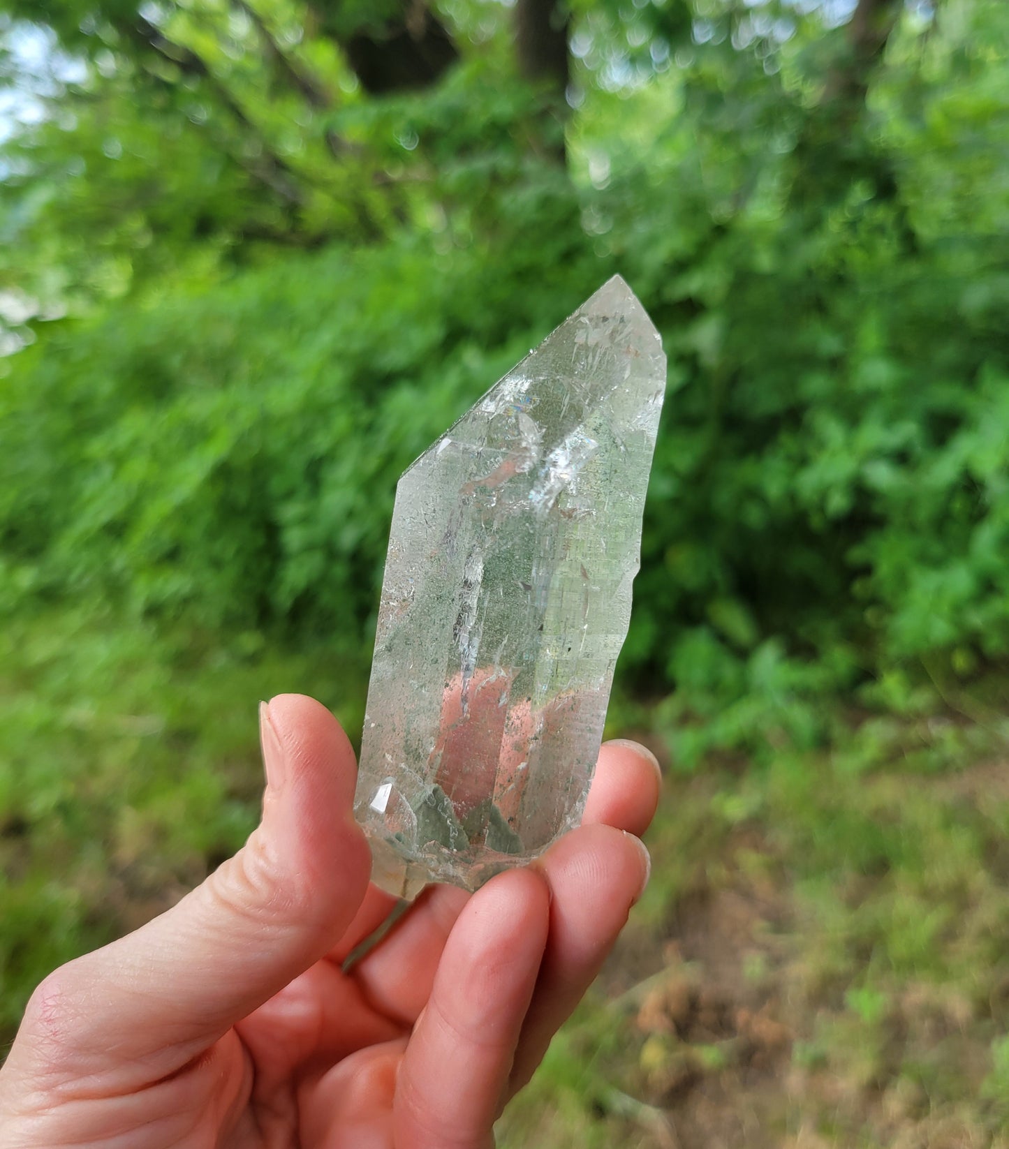 Himalayan Cathedral Quartz with Clinochlore Phantom from Himachal Pradesh, India