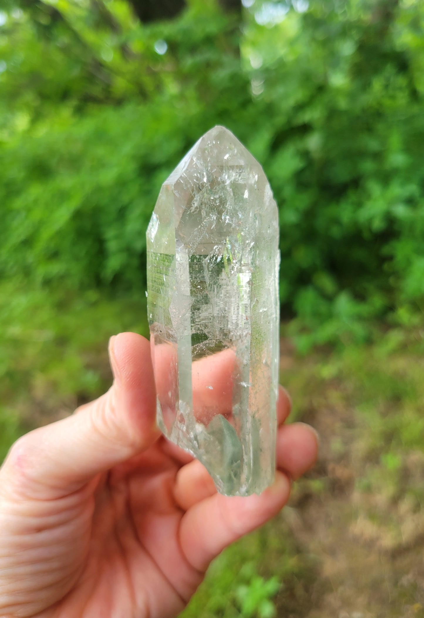 Himalayan Cathedral Quartz with Clinochlore Phantom from Himachal Pradesh, India