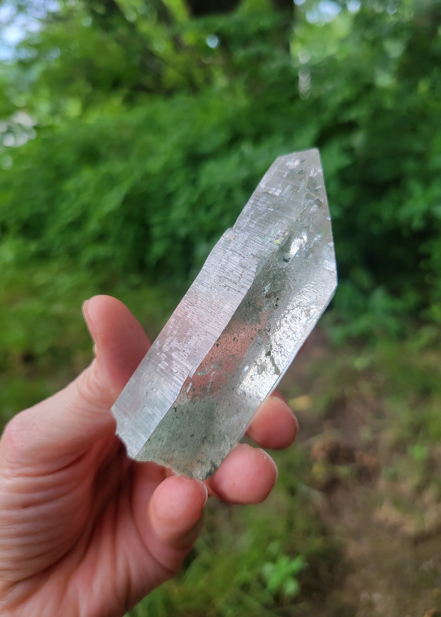 Himalayan Cathedral Quartz with Clinochlore Phantom from Himachal Pradesh, India