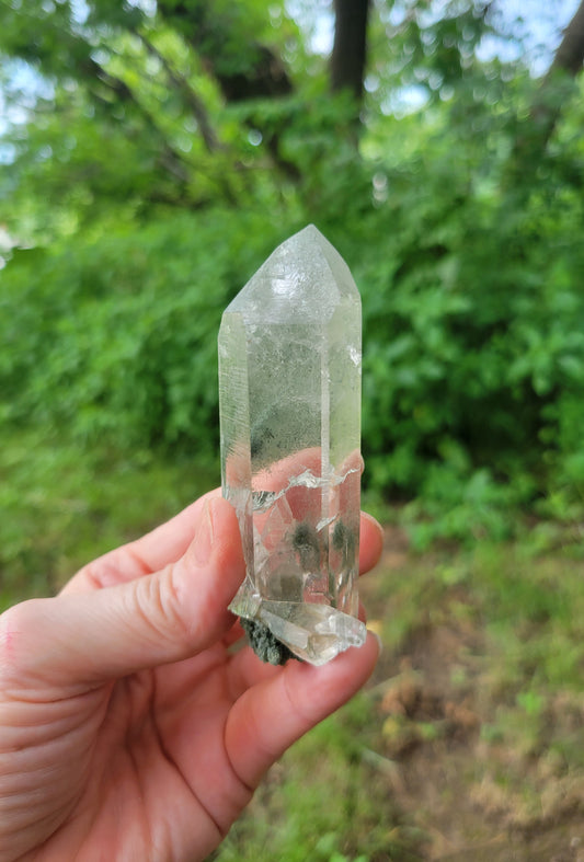 Himalayan Cathedral Quartz with Clinochlore Phantom from Himachal Pradesh, India