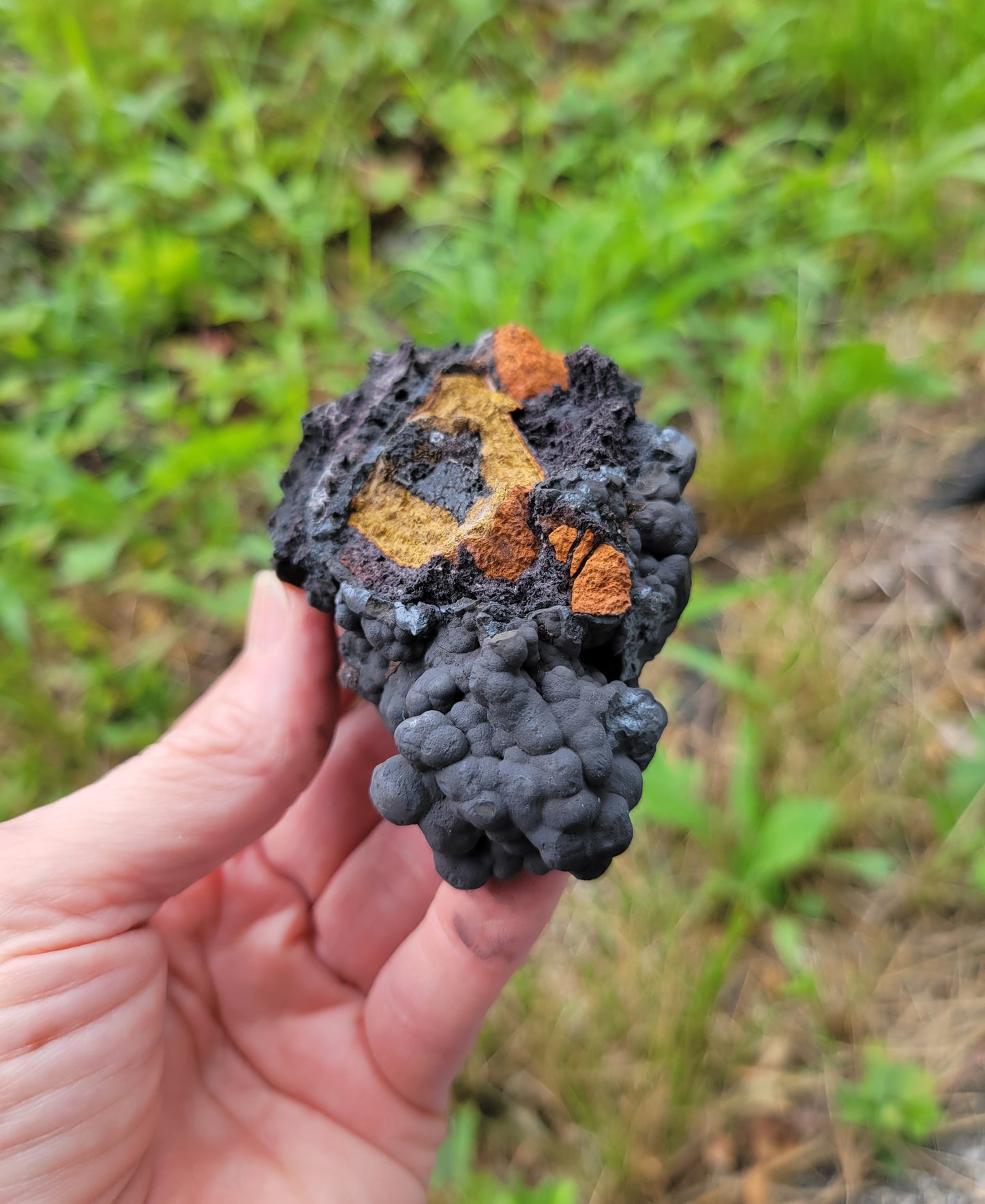 Botryoidal Hematite with Goethite, Calcite and Limonite from Morocco