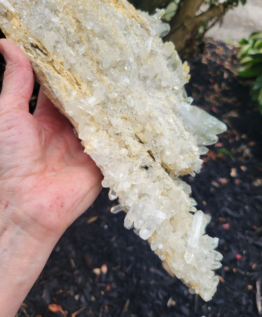 Quartz Cluster with Clinochlore from Pakistan