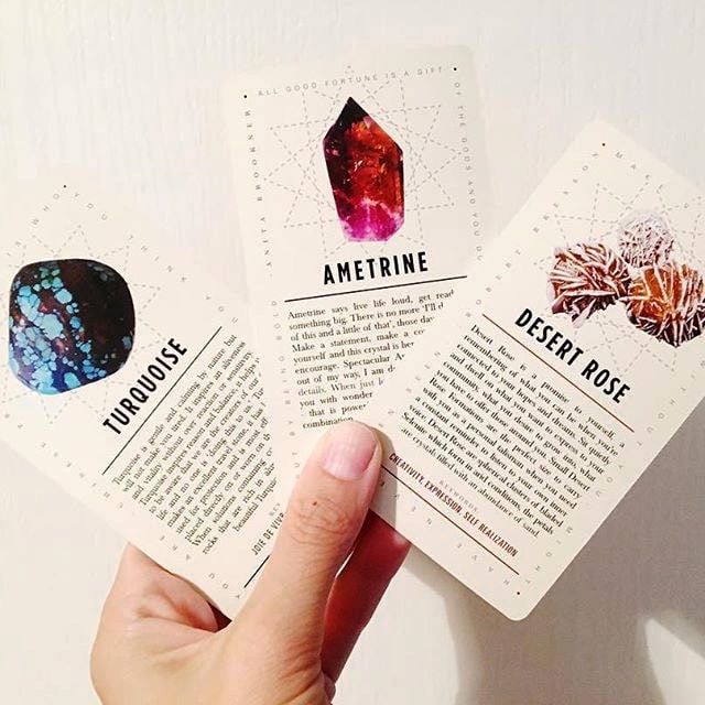 3-Card Draw - Lavish Earth Crystal Affirmation Cards