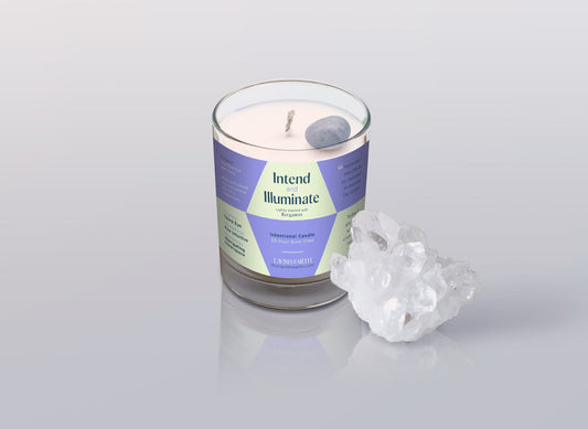 Crystal Candle SET - Intend and Illuminate and Firmly Rooted