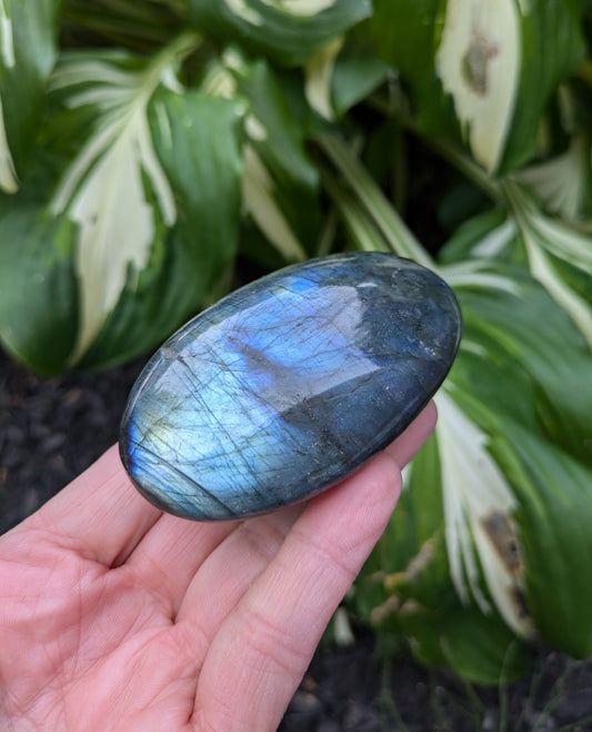 Labradorite Palm Stone from Madagascar