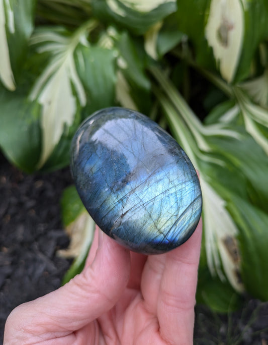 Labradorite Palm Stone from Madagascar