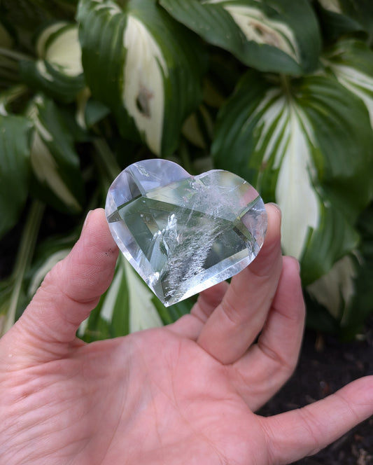 Quartz Heart (Faceted) from Brazil