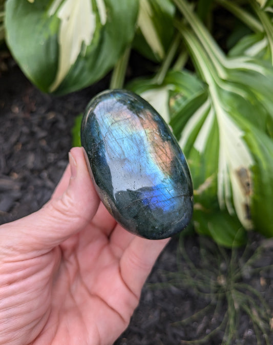 Labradorite Palm Stone from Madagascar