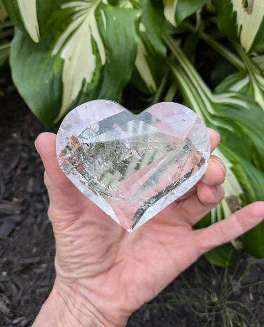 Rutilated Quartz Heart (Faceted) from Brazil