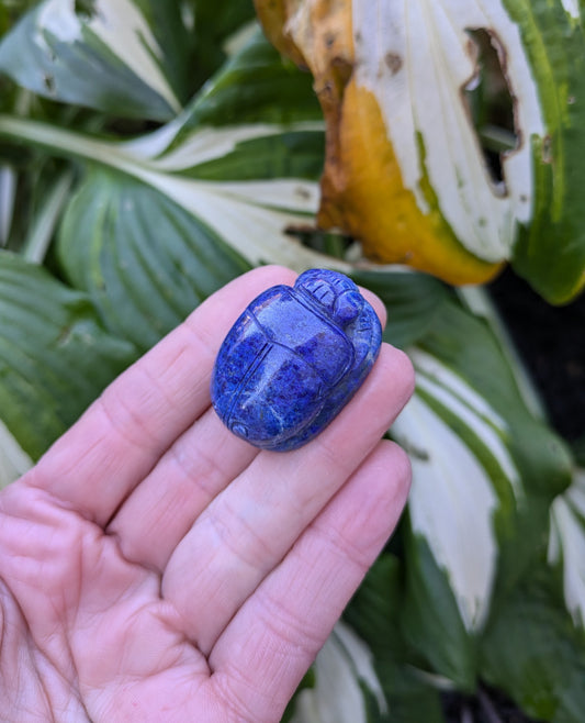 Lapis Lazuli Scarab Beetle Carving from Pakistan
