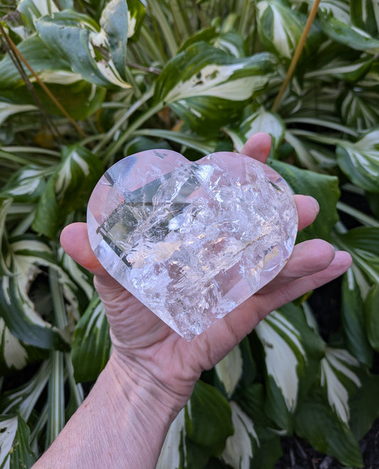 Quartz Heart (Faceted) from Brazil