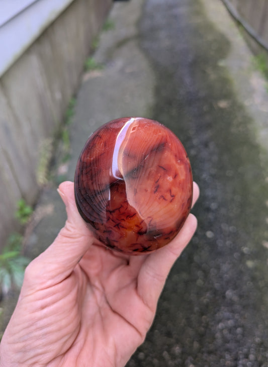 Carnelian Palm Stone from Madagascar