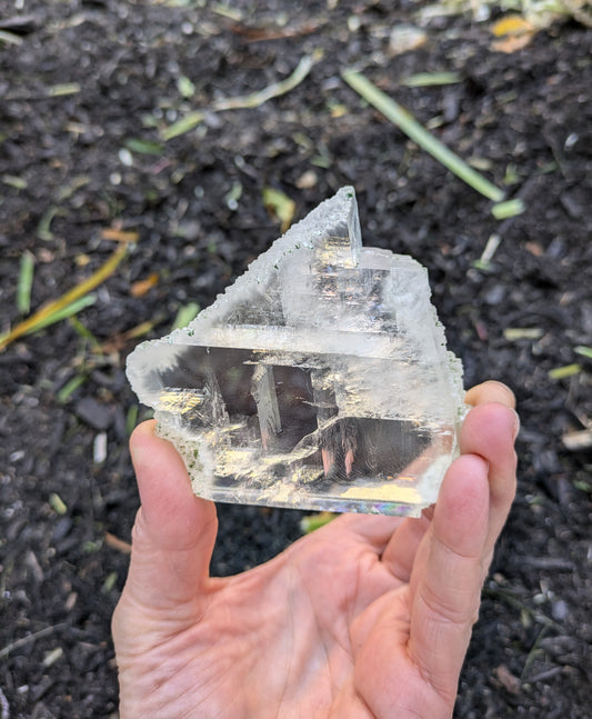 Calcite with Okenite Inclusions from India