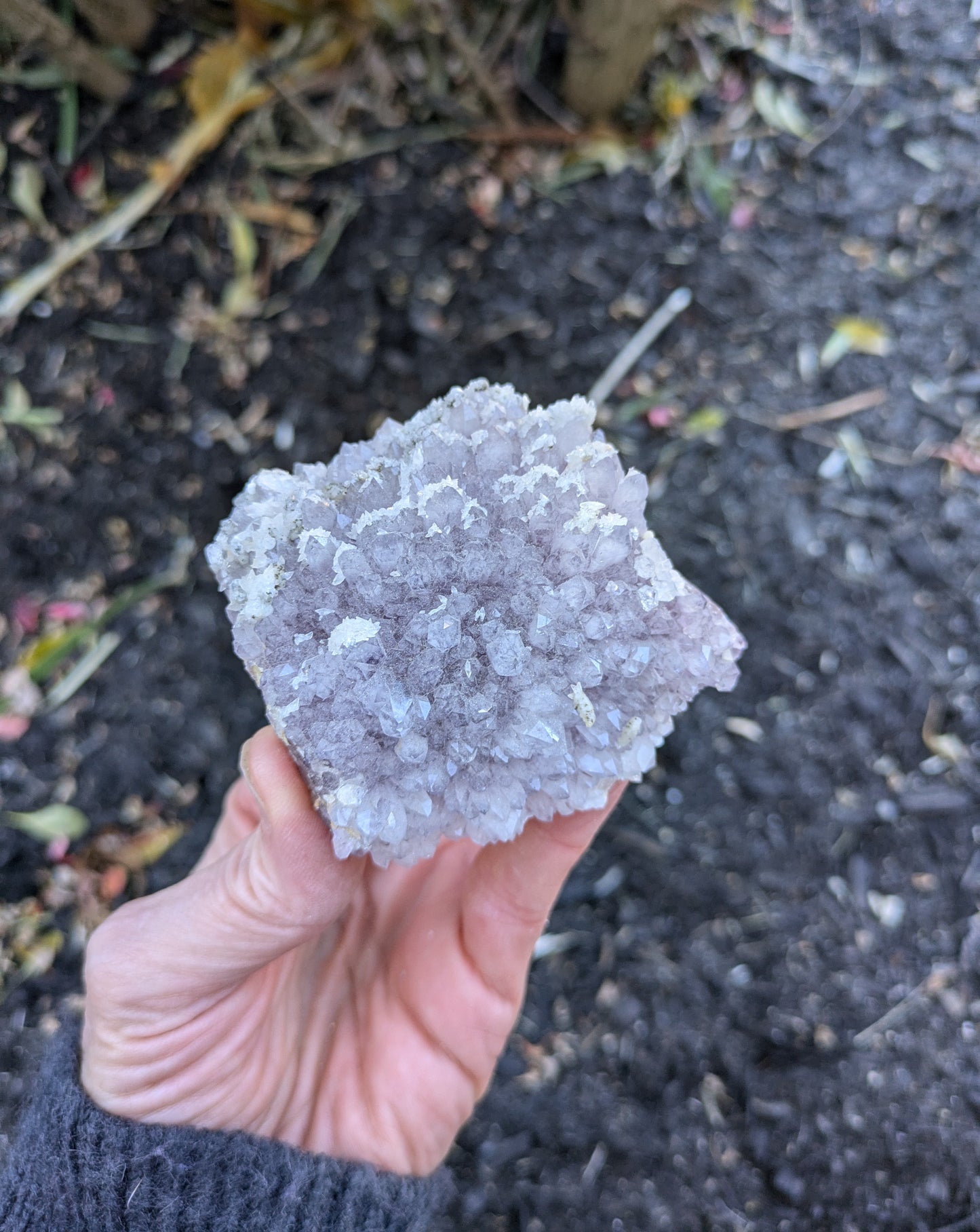 Amethyst with Calcite from Guanajuato Mexico