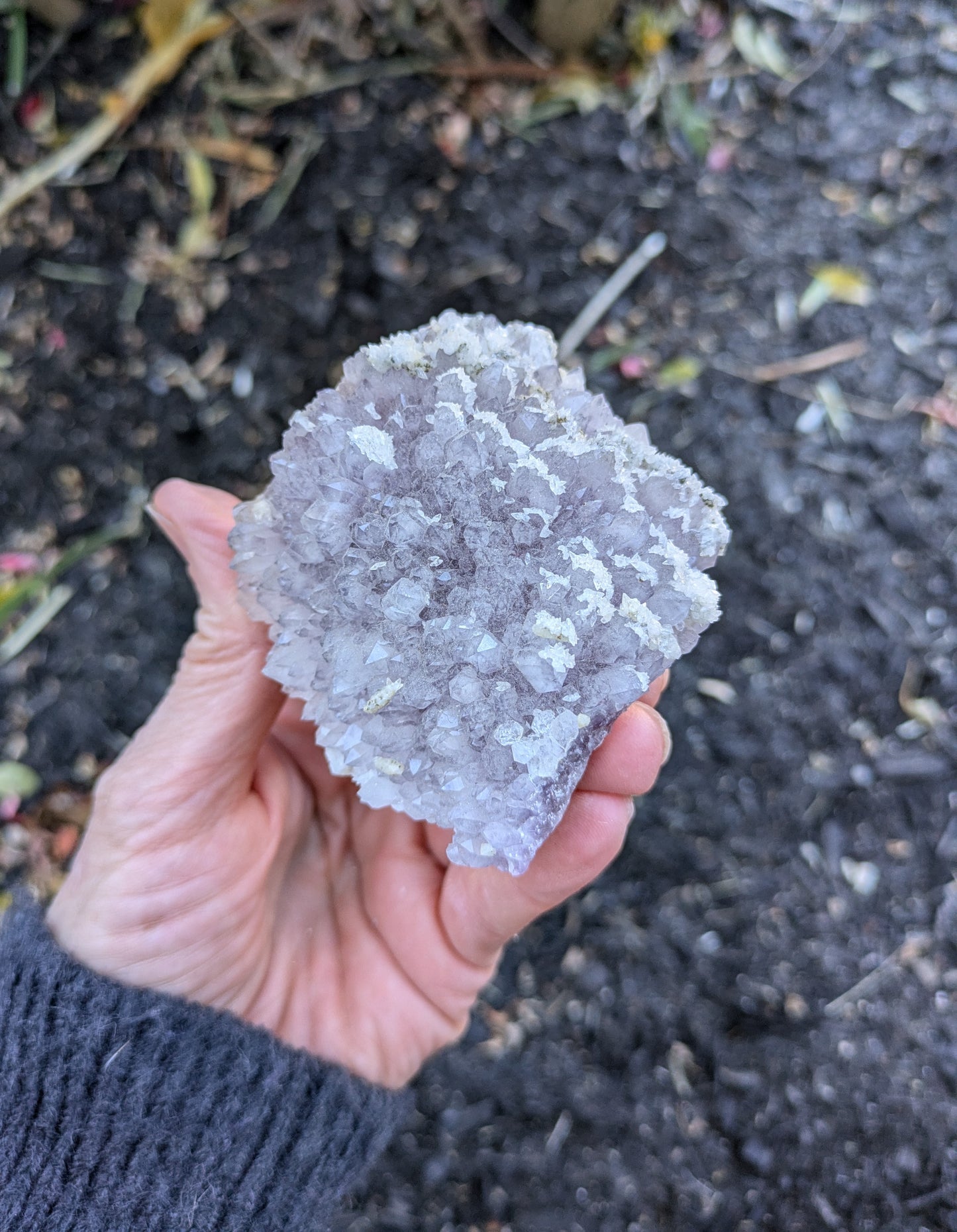 Amethyst with Calcite from Guanajuato Mexico