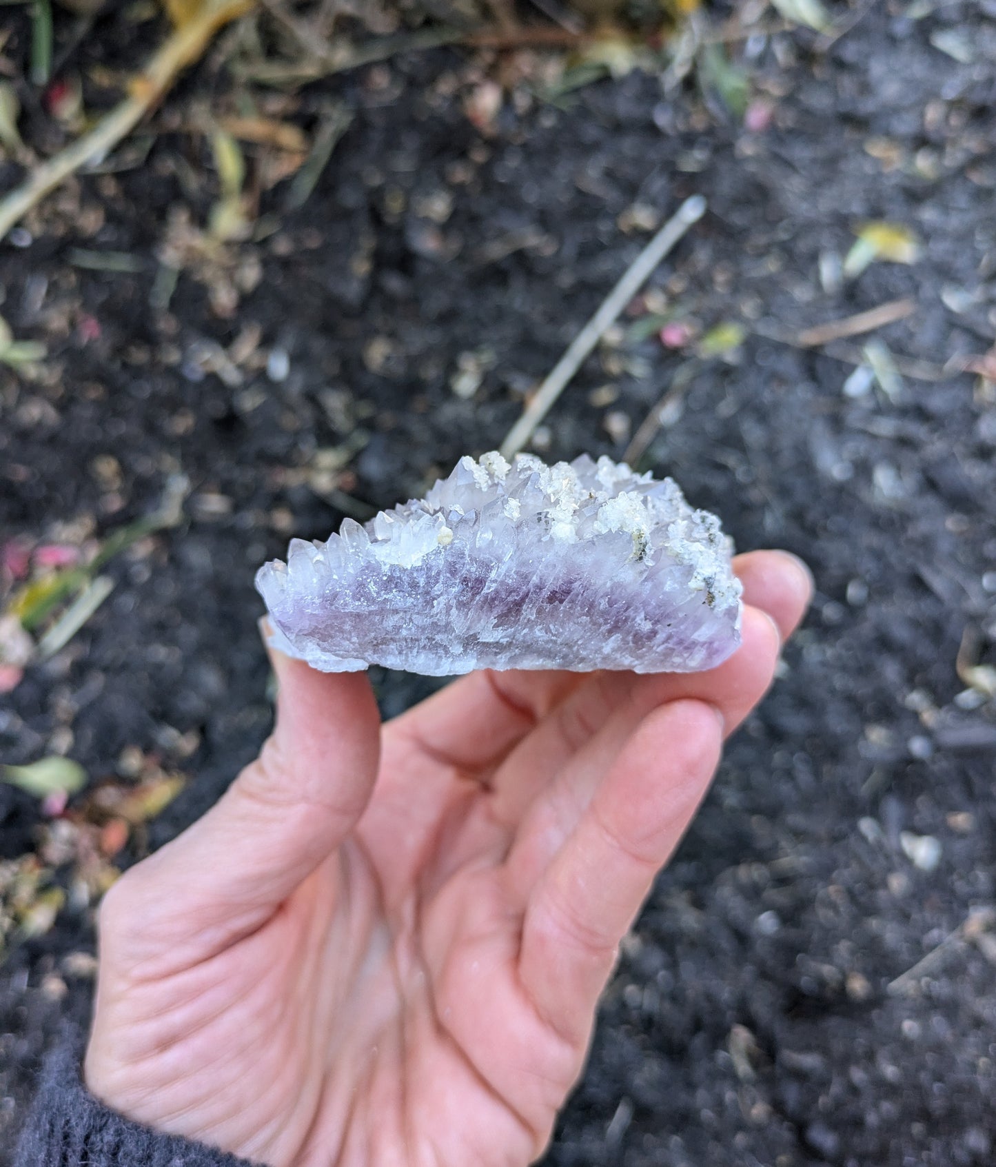 Amethyst with Calcite from Guanajuato Mexico