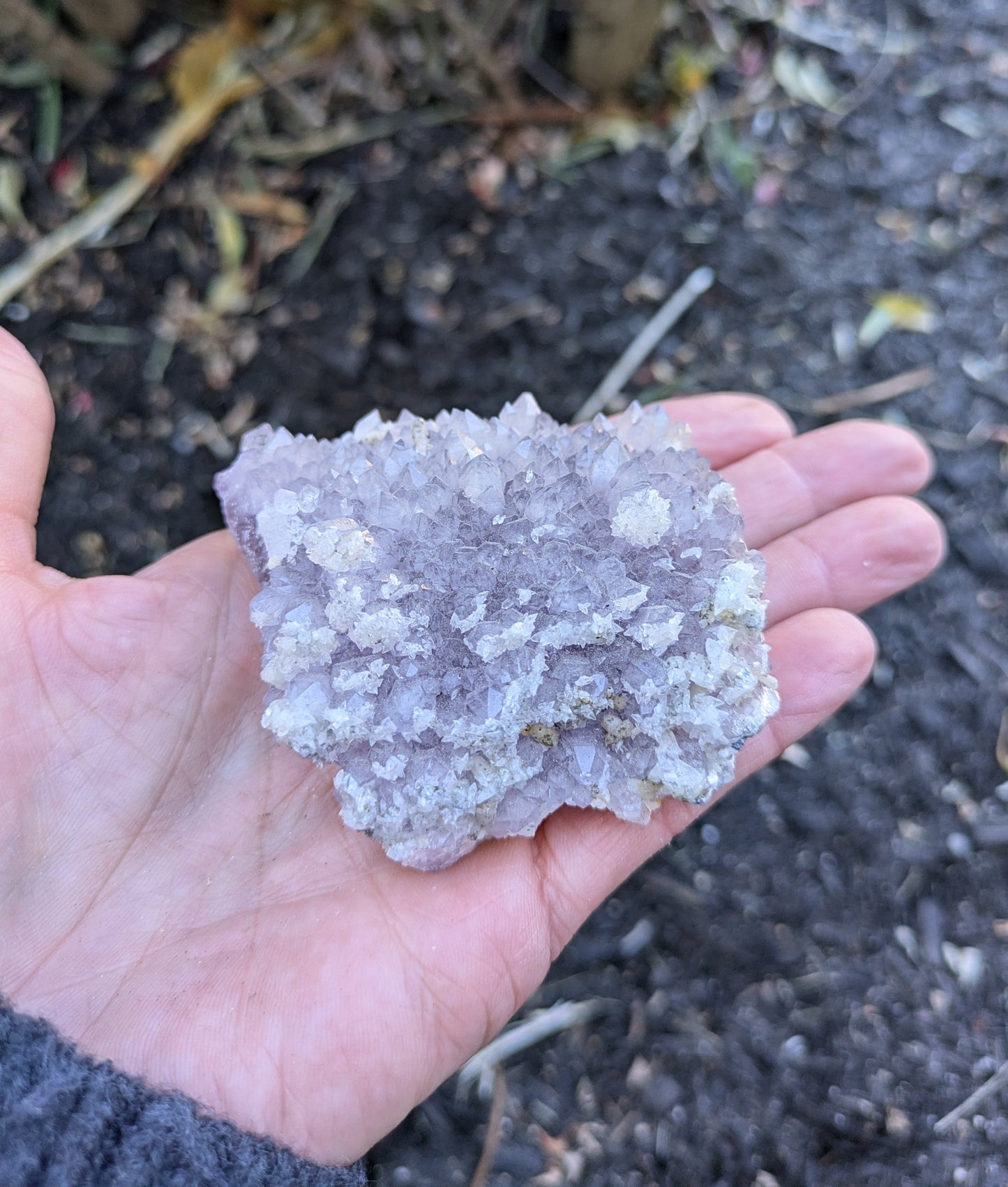 Amethyst with Calcite from Guanajuato Mexico