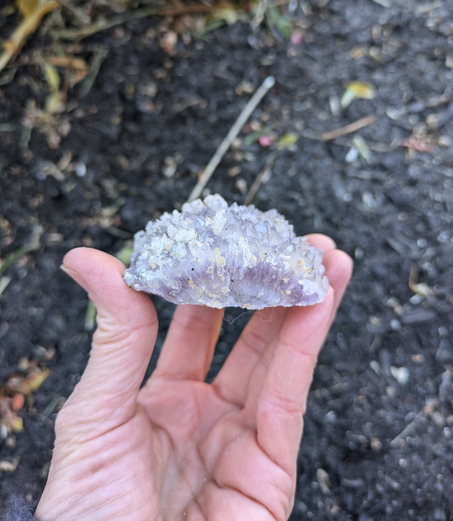 Amethyst with Calcite from Guanajuato Mexico