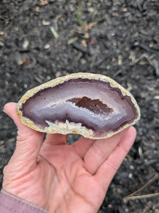 Agate Drusy Geode from Rio Grande do Sul, Brazil