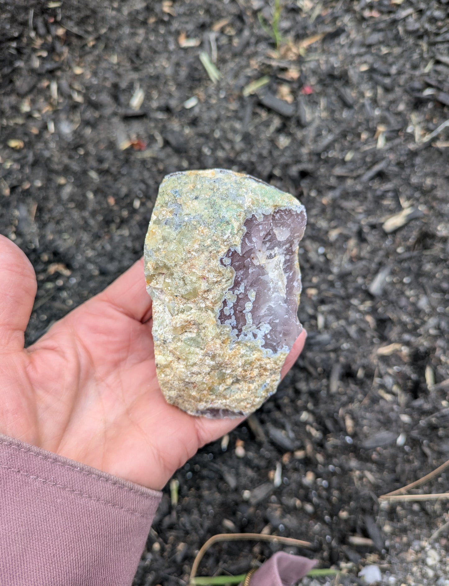 Agate Drusy Geode from Rio Grande do Sul, Brazil