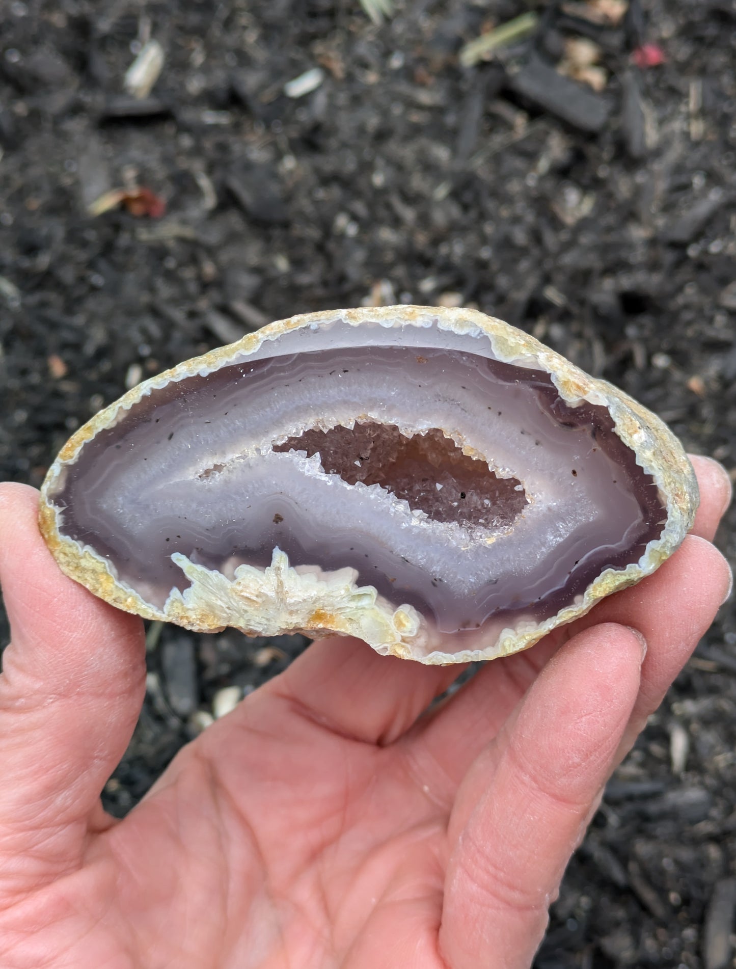 Agate Drusy Geode from Rio Grande do Sul, Brazil