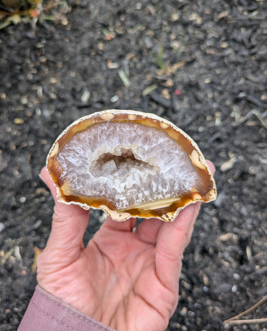 Agate Drusy Geode from Rio Grande do Sul, Brazil