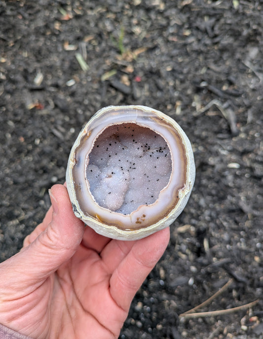 Agate Drusy Geode from Rio Grande do Sul, Brazil