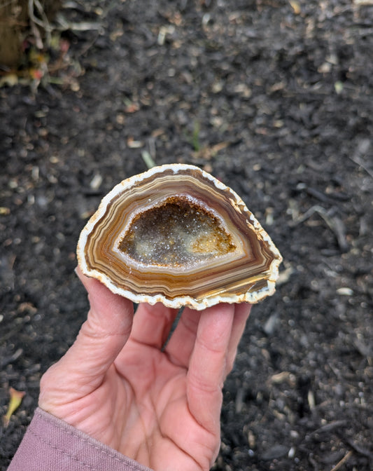 Agate Drusy Geode from Rio Grande do Sul, Brazil