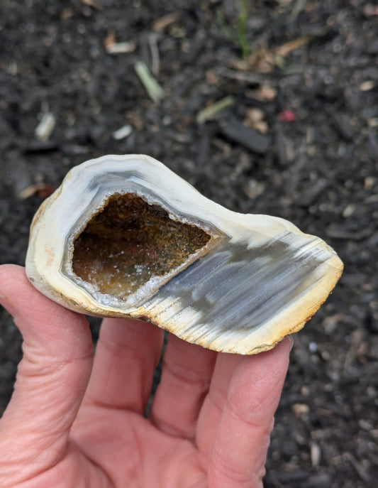 Agate Drusy Geode from Rio Grande do Sul, Brazil