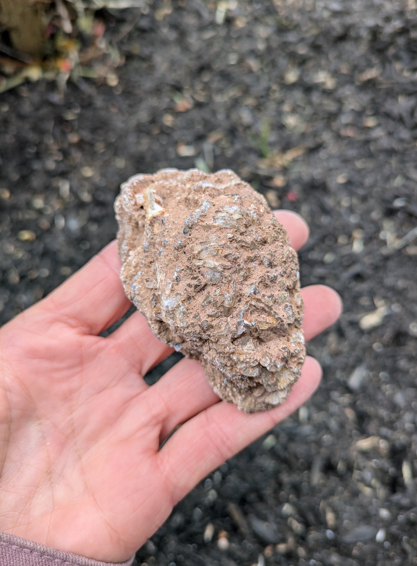 Agate and Quartz Drusy Geode from Rio Grande do Sul, Brazil