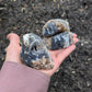 Agate and Quartz Oco Geode Pair from Rio Grande do Sul, Brazil