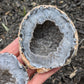 Agate Drusy Oco Geode Pair from Rio Grande do Sul, Brazil